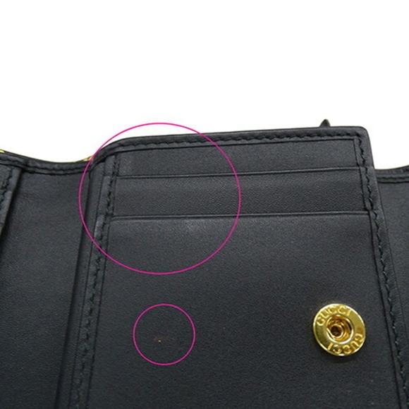 GUCCI Black Leather GG Marmont Wallet - Picture 13 of 16